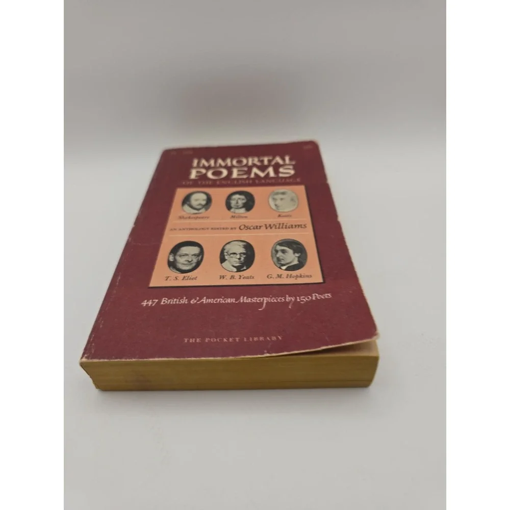 1959 Pocket Library Immortal Poems of  English Language Oscar Williams Editor